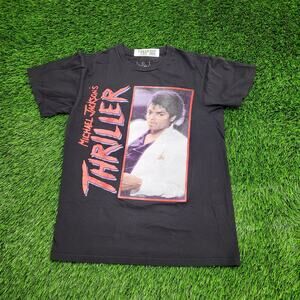 Michael-Jackson Shirt Womens Small 17x23 Thriller Black